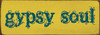 Shown in Old Yellow with Peacock Lettering