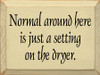 Normal Around Here Is Just A Setting On The Dryer | Laundryroom Wood Sign | Sawdust City Wood Signs