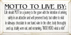 Motto To Live By | Wood Sign With Chocolate And Wine | Sawdust City Wood Signs