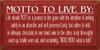 Motto To Live By | Wood Sign With Chocolate And Wine | Sawdust City Wood Signs