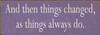 Shown in Old Purple with Cream lettering
