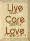Shown in Old Cream with Caramel lettering