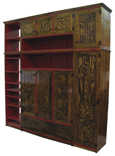 CUSTOM - Wall Storage Combination | Custom Pine Wall Storage | Sawdust ...
