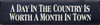 A Day In The Country Is Worth A Month In Town (large) | Country Wood Sign| Sawdust City Wood Signs