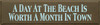 A Day At The Beach Is Worth A Month In Town | Beach Wood Sign| Sawdust City Wood Signs