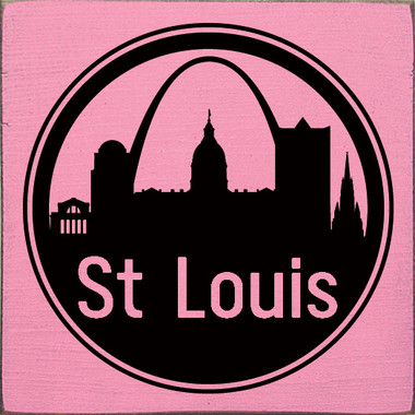 St. Louis Circle Skyline |City Skyline Wood Signs | Sawdust City Wood Signs