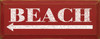 Beach (leftarrow)  |Beach Wood Sign| Sawdust City Wood Signs