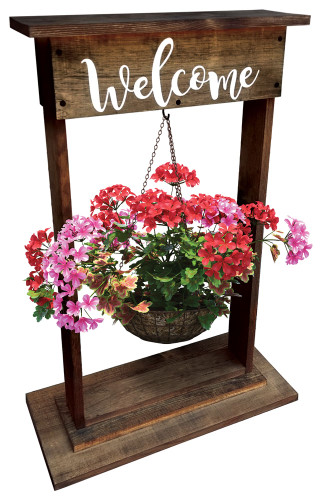 Freestanding Wood Plant Stand | Wooden Hanging Plant Stand