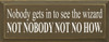 Nobody Gets In To See The Wizard - Not Nobody Not Nohow! (small) |Wood Sign With Movie Quotes| Sawdust City Wood Signs
