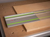 Image depicting the GRE-13 Guide Rail Extension connected to a Festool guide rail.