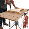Centipede Table Top (3/4-inch Dog Holes) - Shown with Centipede and 2x4 Support Brackets