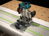 The TSO Adapter Baseplate sits between the router and Festool guide plate.