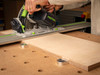 Use as a quick-to-setup fence for making cuts with your track saw.