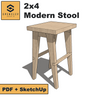 2x4 Modern Stool - Plans