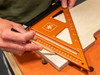 Mark or check a 90° angle or a 45° angle, the pivot point lines up with the angle scale to mark out any angle between 10° and 90°.