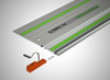 Guide rail clips slide into the extrusion slot in your Festool guide rail -- and they don't interfere with the operation of your track saw. (Guide rail not included.)
