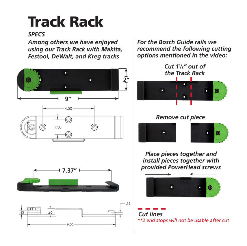 FastCap Track Rack | Guide Rail Storage | TSO Products