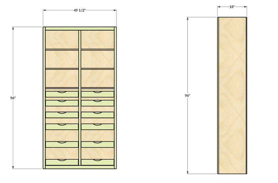Tall Pantry Storage Plans TSO Products LLC.