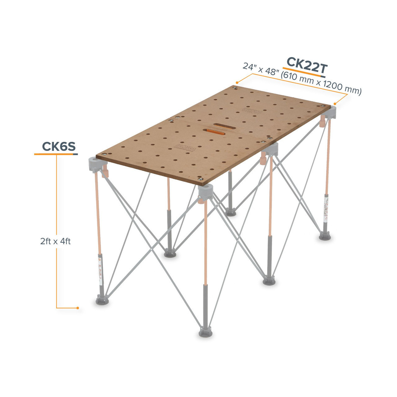 Centipede Table Top (3/4-inch Dog Holes ) | BORA