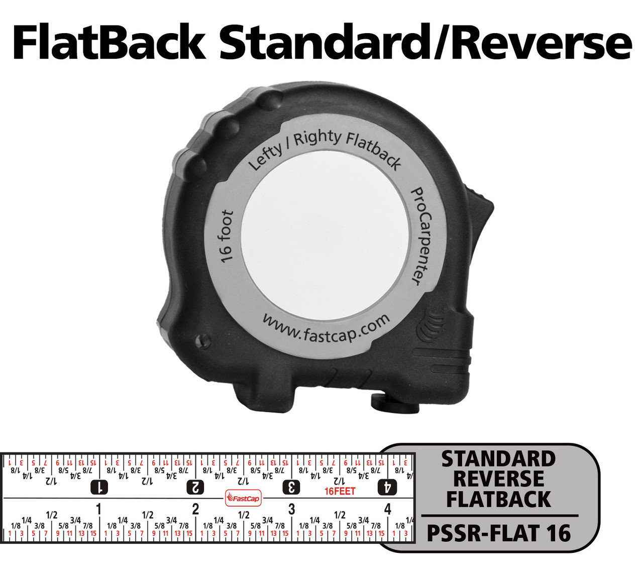 FastCap Standard Reverse: 16' Tape Measure