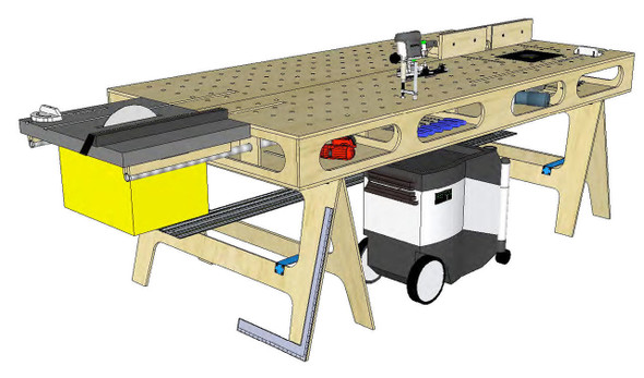 Paulk Workbench II with Router Table Plans