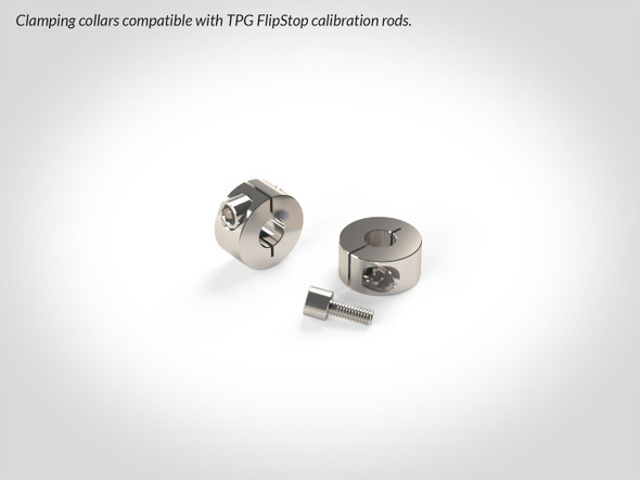 Clamping collar two-pack for TPG FlipStops.
