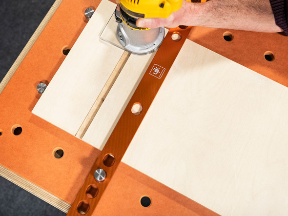 Position the fence OVER your workpiece for precise routing operations.