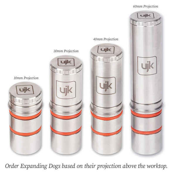 UJK Expanding Dogs are orderable based on their projection above the worktop.