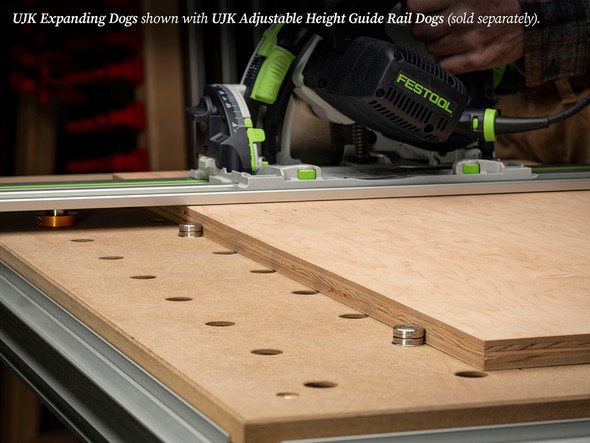 Create a straight reference edge with two or more UJK Expanding Dogs.