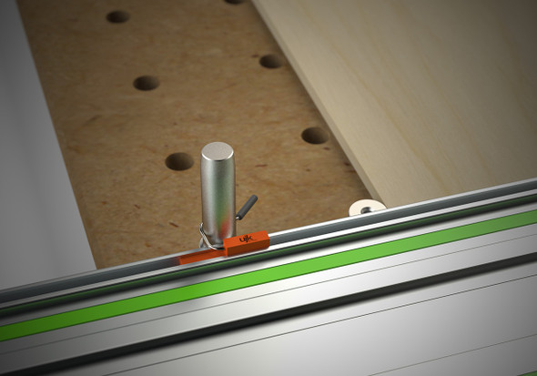 Guide rail clips are a perfect companion to our DoubleGroove Tall Dogs, which feature an "easy-on taper" at the top to make it even faster to slide the clips over. (Guide rail and tall dog not included.)