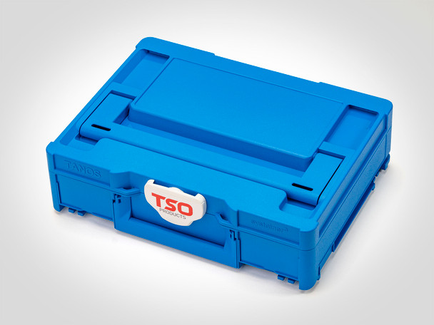 TSO's limited edition Systainer³ M 112 in stunning blue with TSO-branded latch. It will stand out in your shop!