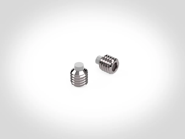 A two-pack of replacement soft-tip set screws for the Drop-Loc Connector, part of the Parallel Guide System Gen 2.