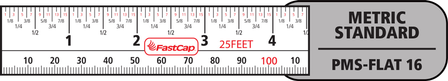 Metric Tape Measure Flat Back