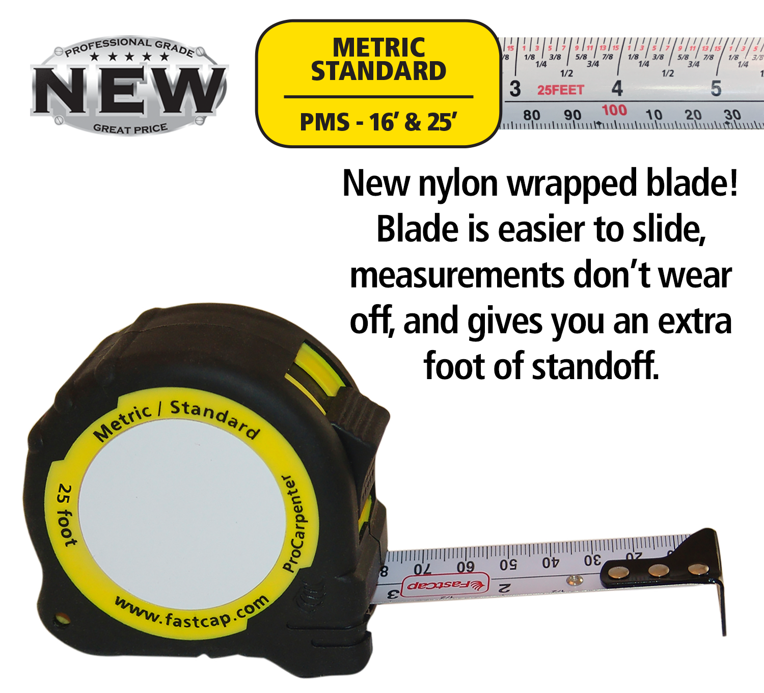 FastCap PMS-12 Metric/Standard 12' Tape Measure