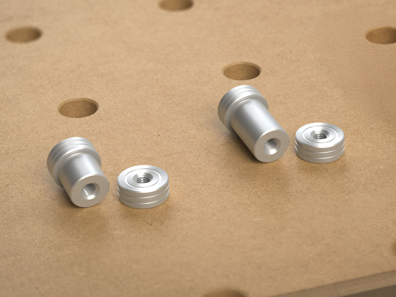 20mm DoubleGroove Collared Bench Dogs - Pair | TSO Products