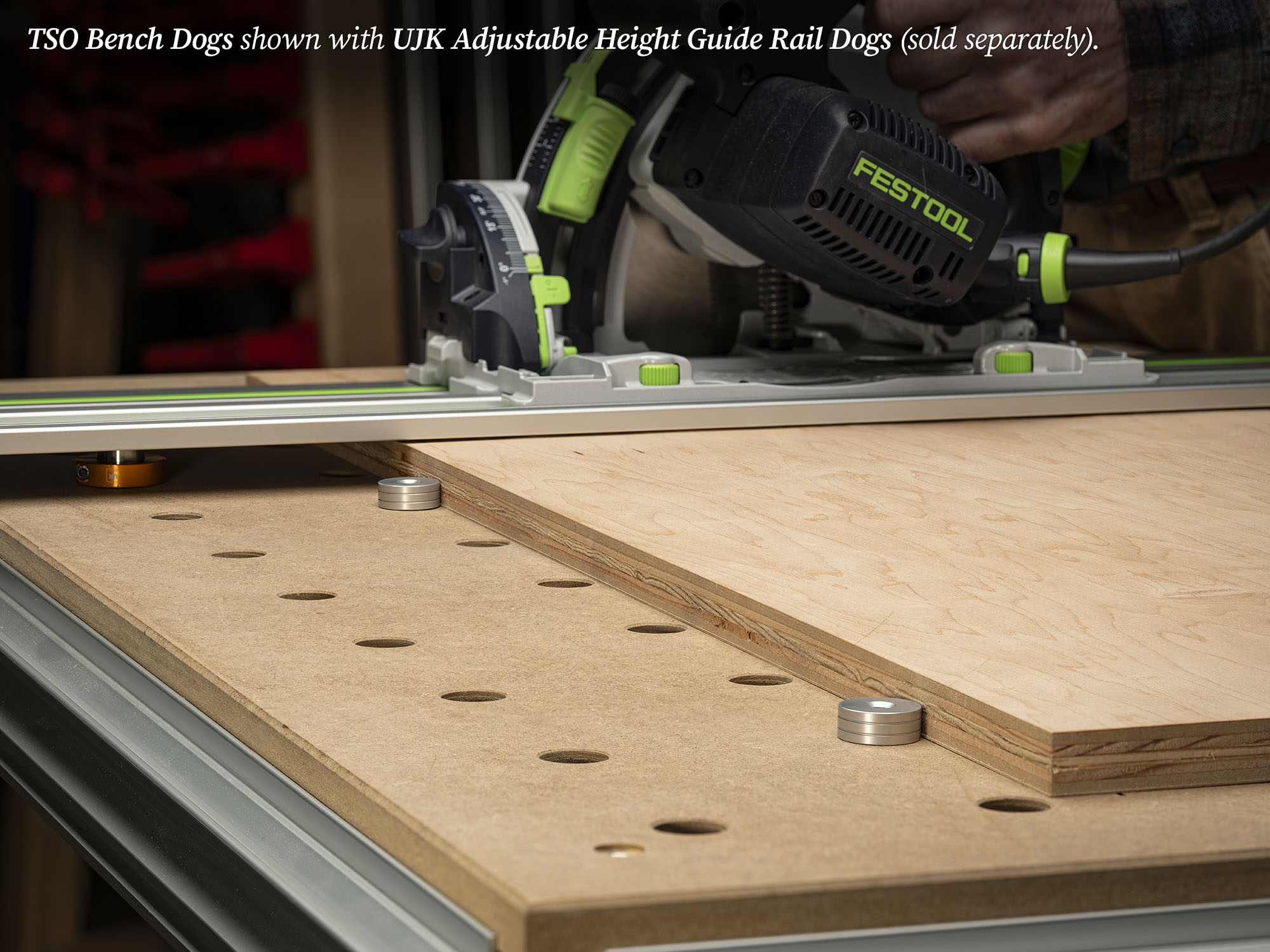 20mm DoubleGroove Collared Bench Dogs - Pair | TSO Products
