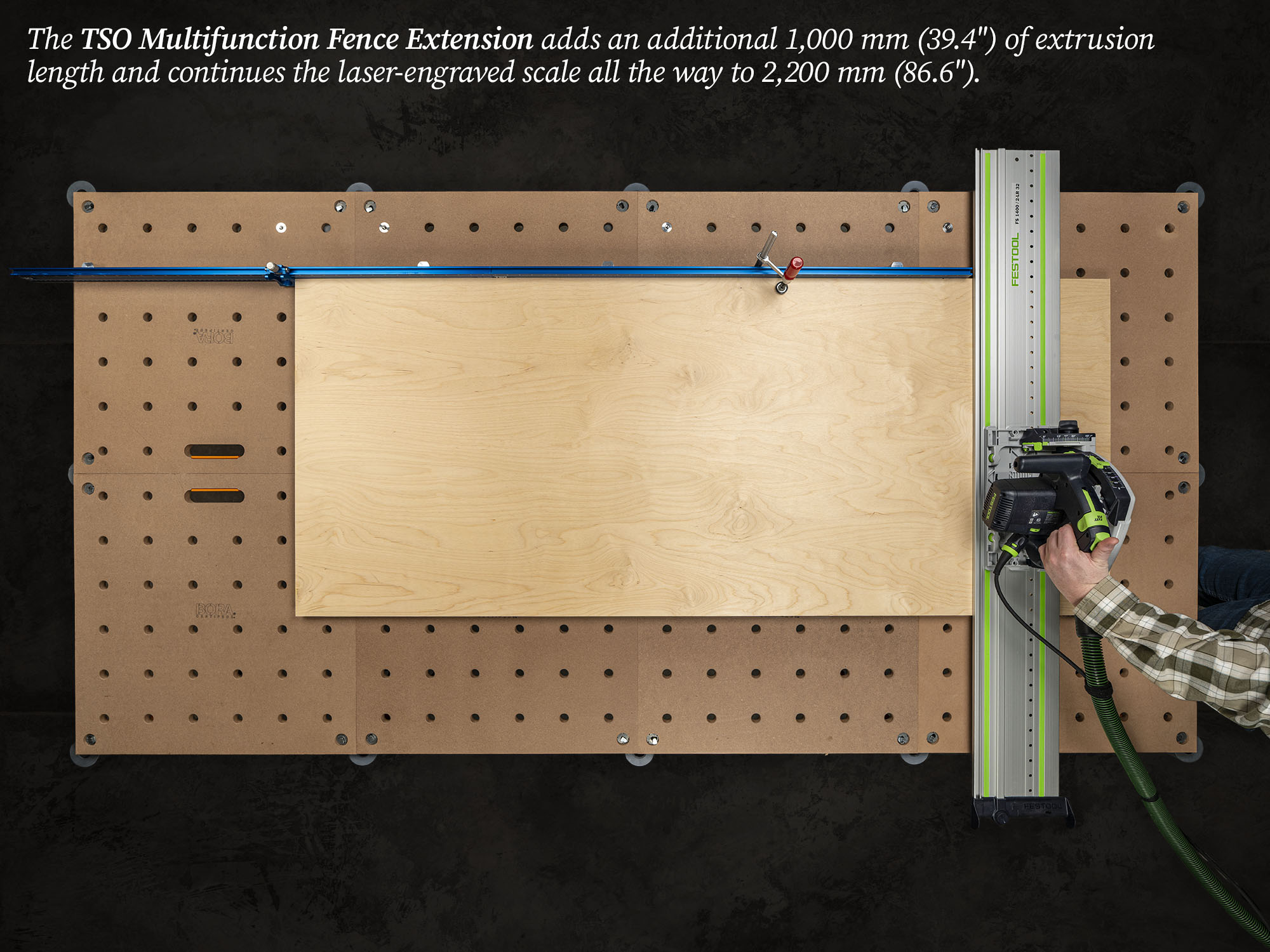 ザビエルゴンザレスページ 1,000 mm Fence Extension for 1,200mm Multifunction Workbench Fence