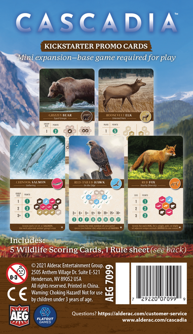 Alderac Entertainment Group (AEG) Cascadia, Award-Winning Board Game Set in  Pacific Northwest, Build Nature Corridors, Attract Wildlife, Ages 10+, 1-4