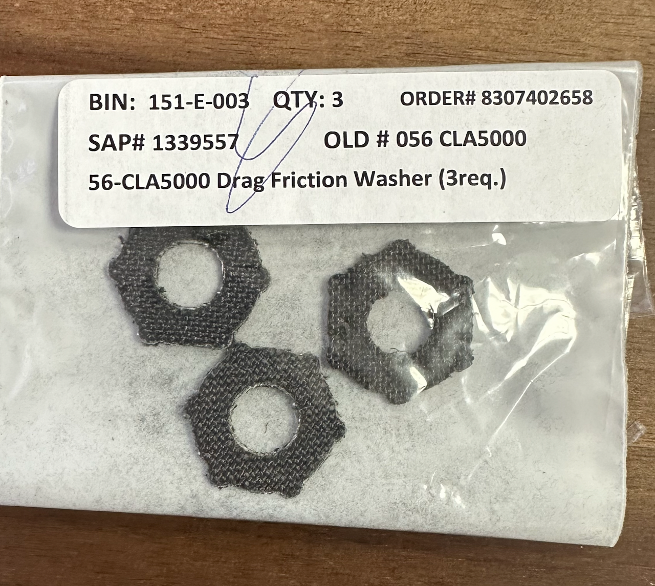 056 CLA5000 DRAG FRICTION WASHER (3req.)