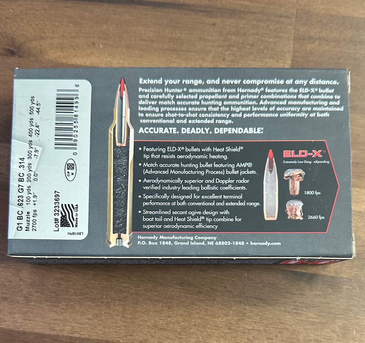 PRECISION HUNTER 6.5CREEDMOOR 143GR ELD-X 20RDS