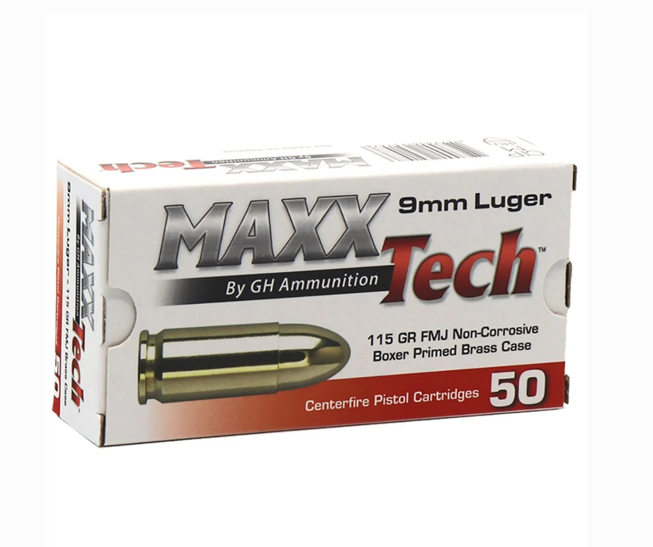 MAXXTech 9mm Luger 115 Grain FMJ MAXXTech 9mm Luger 115 Grain FMJ