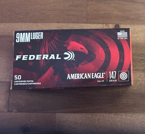 AMERICAN EAGLE 9MM 147GRN FMJ FP 50RDS