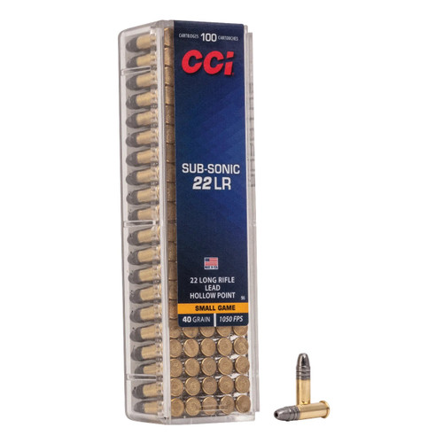 CCI SMALL GAME SUB-SONIC 22 LR 40GR HP
