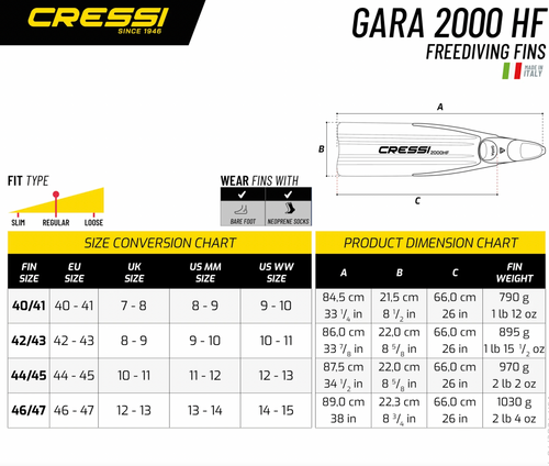 CRESSI GARA 2000 HF FINS