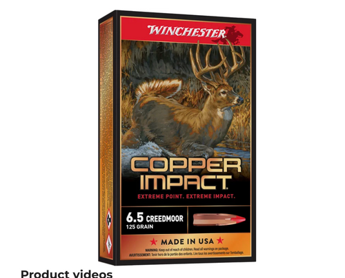 Winchester Copper Impact Brass 6.5 Creedmoor 125 Grain