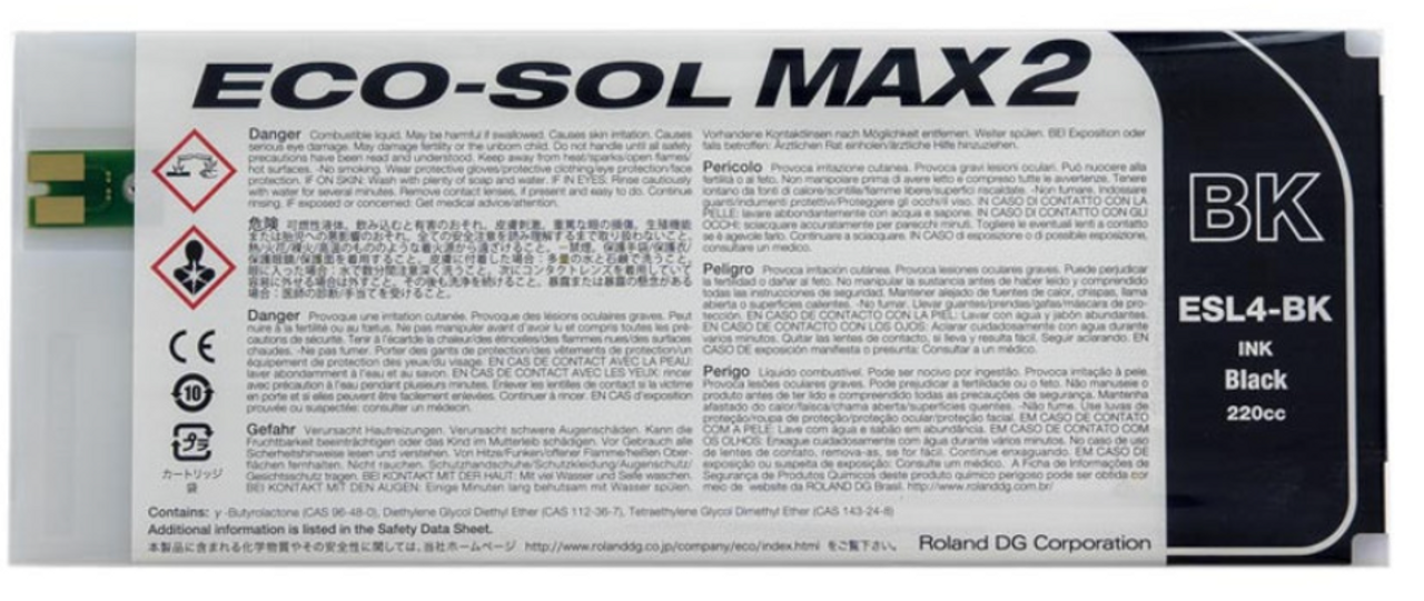ECO-SOL MAX2 INK 220CC BLACK
