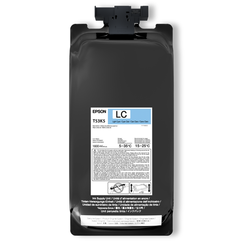 Epson T53K, 2 x 1,600 mL Light Cyan UltraChrome DS Ink Packs