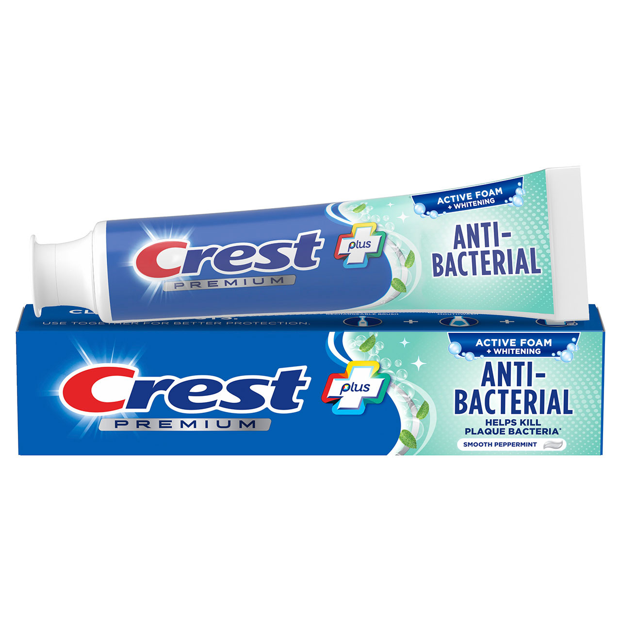 Premium Plus Anti-Bacterial Toothpaste | Crest US