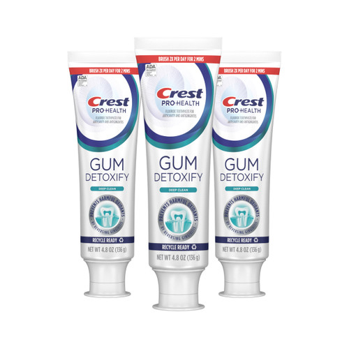 Crest Pro-Health Gum Detoxify Toothpaste, Deep Clean, 3-Count
