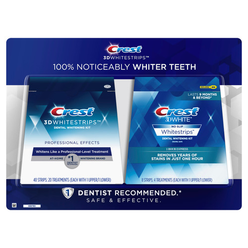 Crest 3D Whitestrips Professional Effects + 1 Hour Express Value Pack